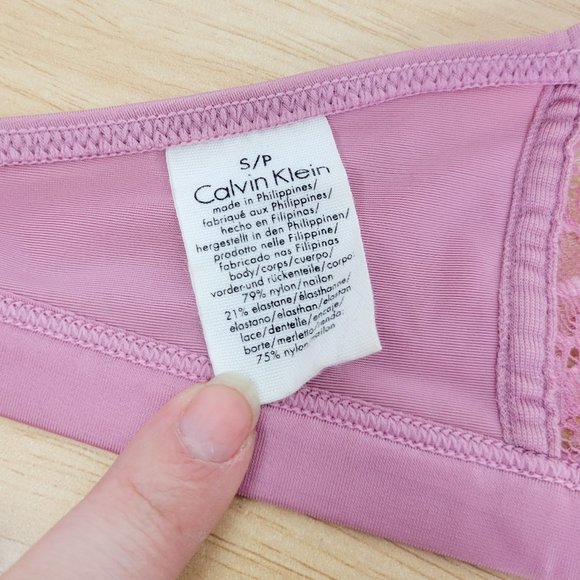 Calvin Klein Soft Pink Lace Bralette - Picture 4 of 5